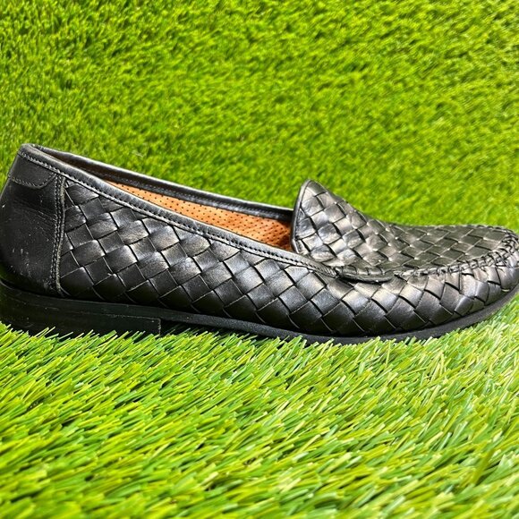 Allen Edmonds Maratano Mens Size 8.5 Black Classic Woven Leather Loafers Shoes main image 8